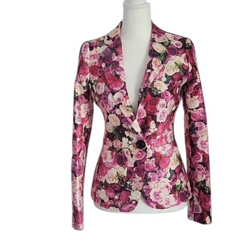 Kate Spade New York Rose Print Millie Blazer Size 0 - Picture 2 of 14